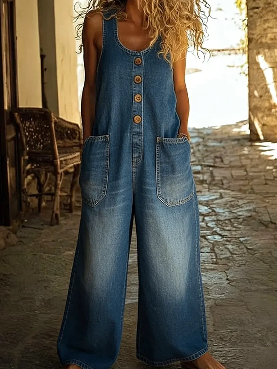 Lora™ | Vintage-Style Jumpsuit