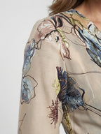Margaret | Three-Quarter Sleeve Floral Wrap Maxi Dress