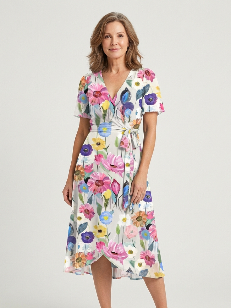 Zafrina | Abstract Print Mini Dress