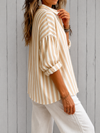 Nora | Loose-Fit Striped Collared Blouse